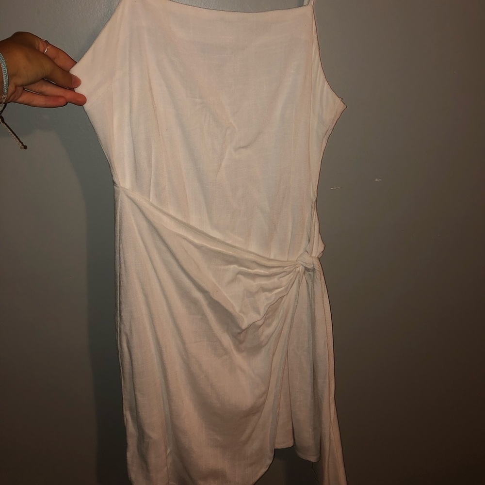 white lenin summer dress
